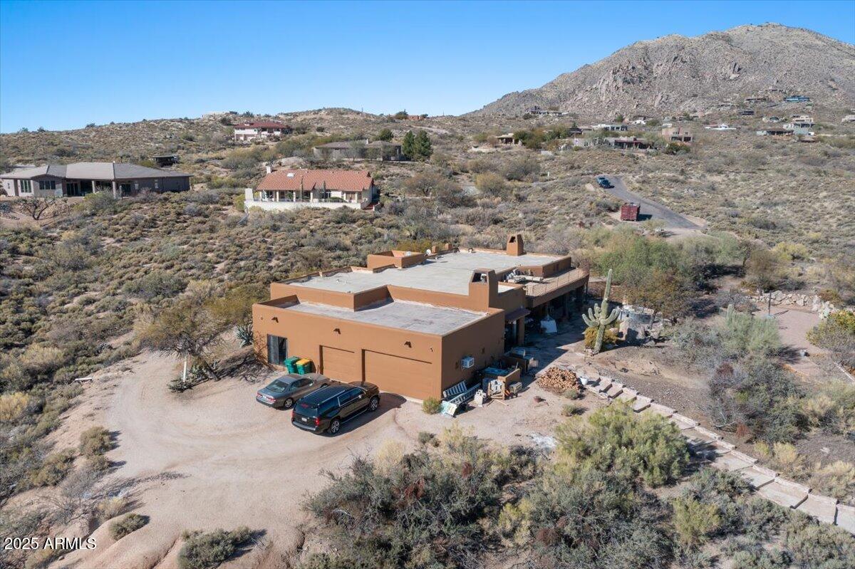 42221 North Deer Trail Road Scottsdale, AZ 85262 - Photo 46 of 57 55-Aerial garage & back of home