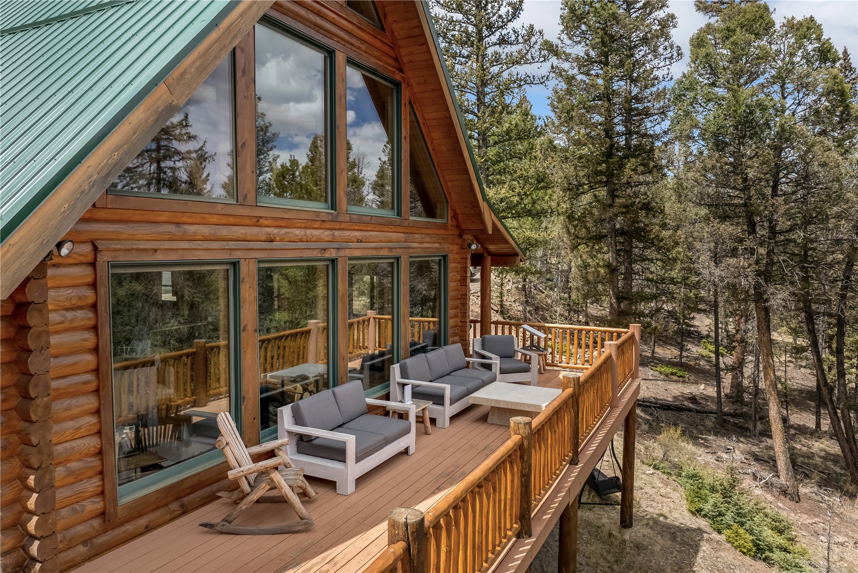 999 Bowstring Como, CO 80456 - Photo 7 of 37 a view of backyard with outdoor seating and plants