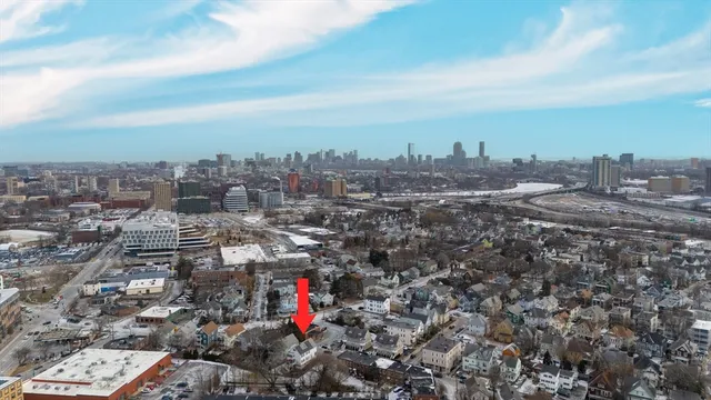 an aerial view of a city