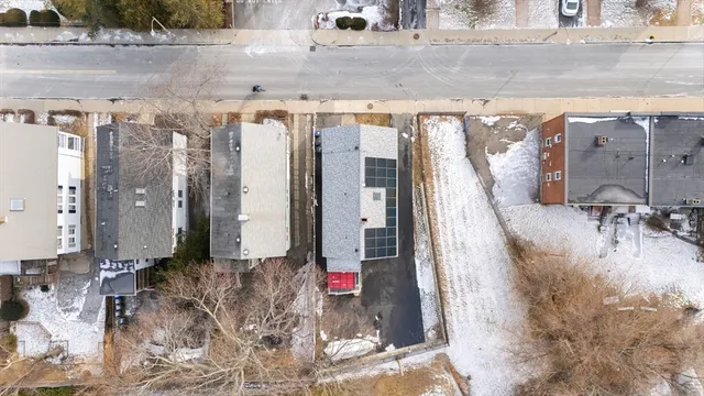 a view of a walk in front of building