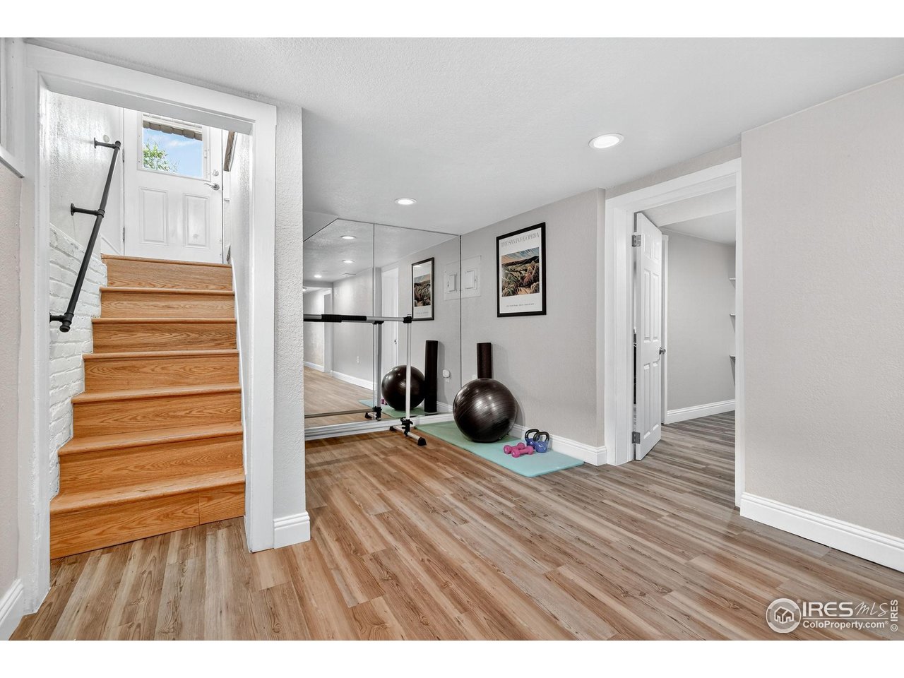 2065 Holly Street Denver, CO 80207 - Photo 19 of 46 Rec Room with LVP, Wet Bar Beverage Fridge included