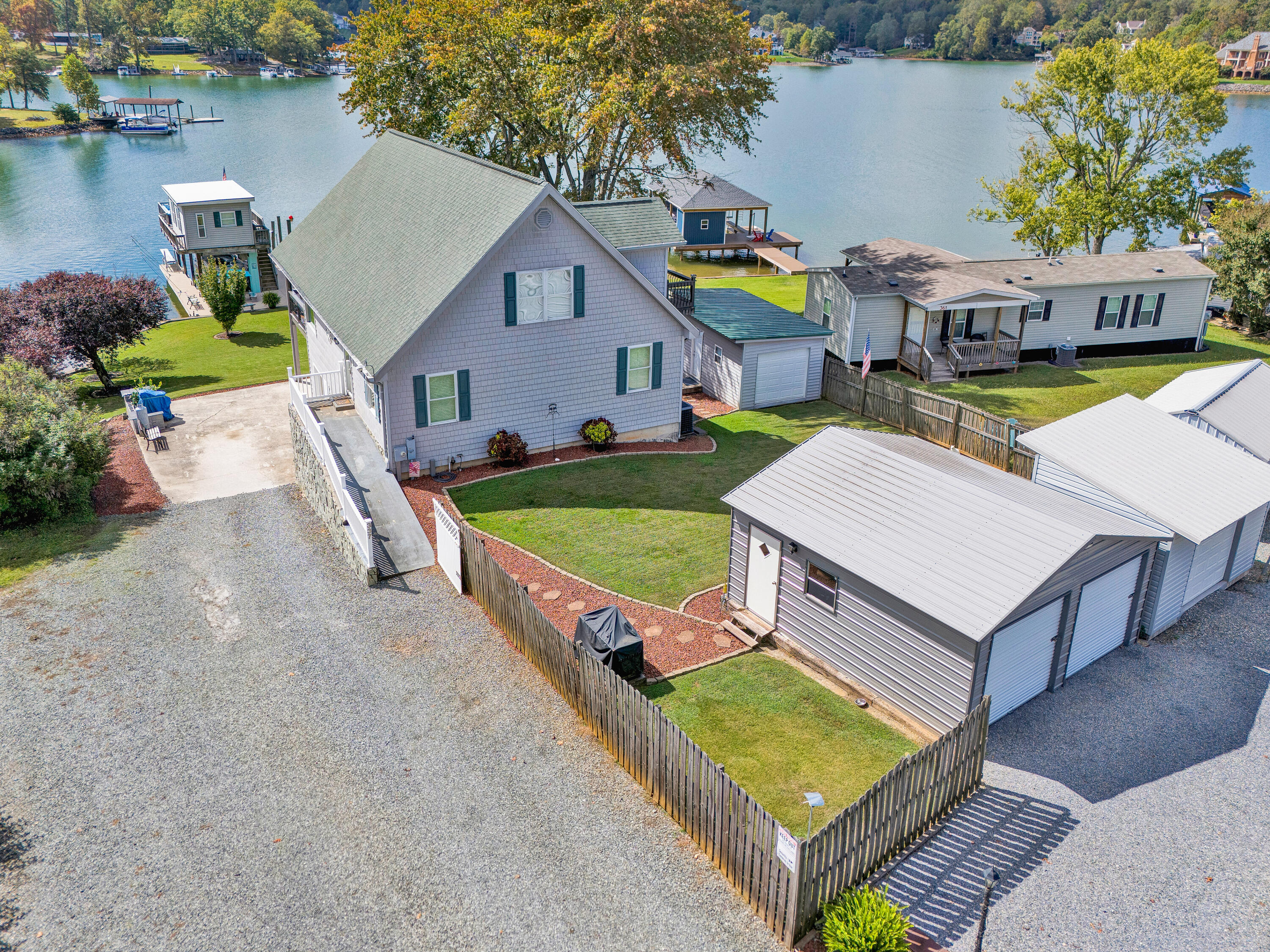 337 Emerald Point Penhook, VA 24137 - Photo 8 of 77 Aerial toward Lake