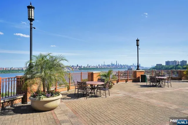 a view of a terrace with furniture