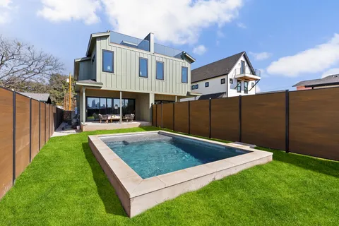 an aerial view of multiple house