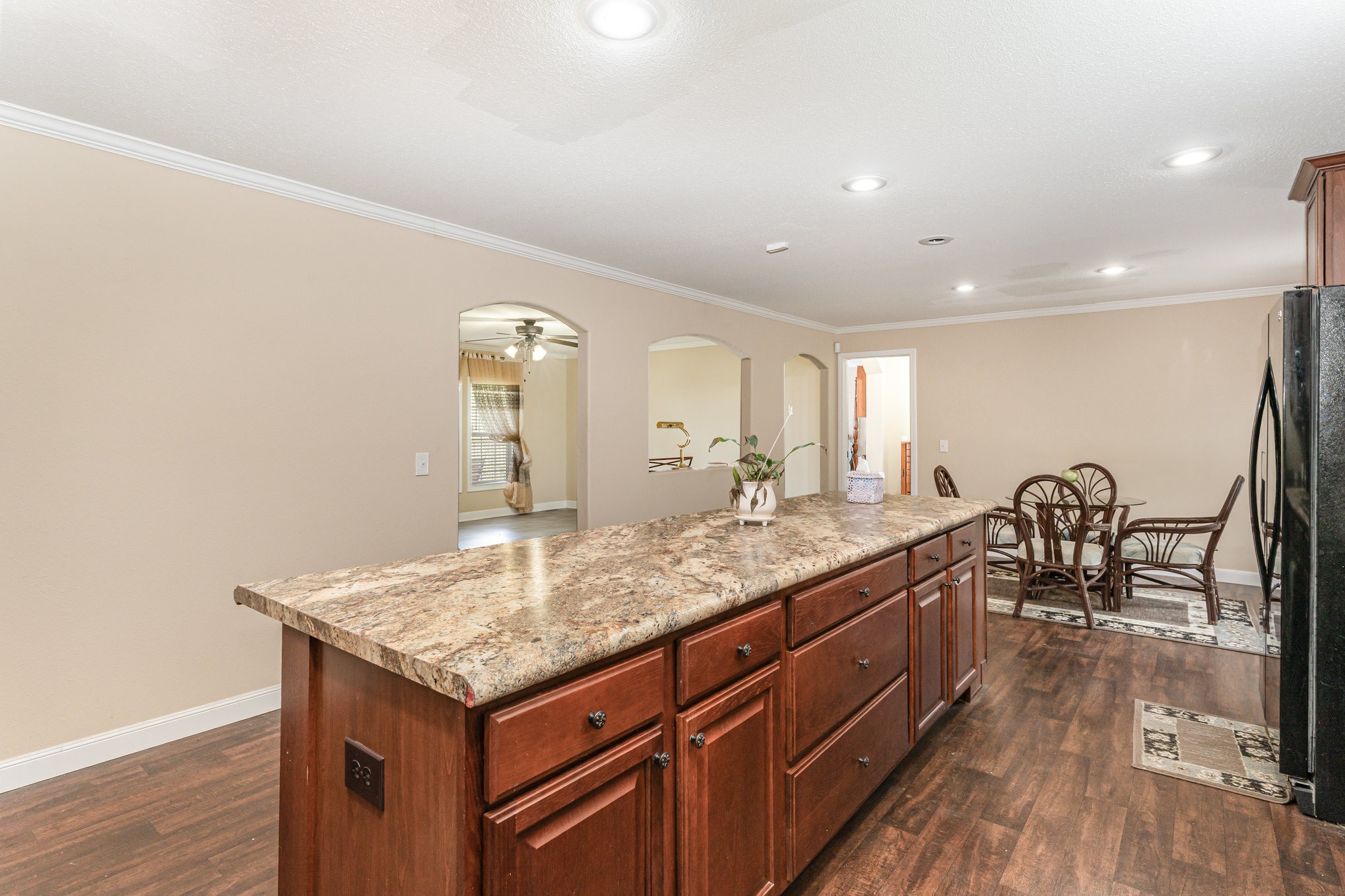 4075 Woodard Road Springfield, TN 37172 - Photo 10 of 30 a bathroom with a granite countertop sink and a wooden floor