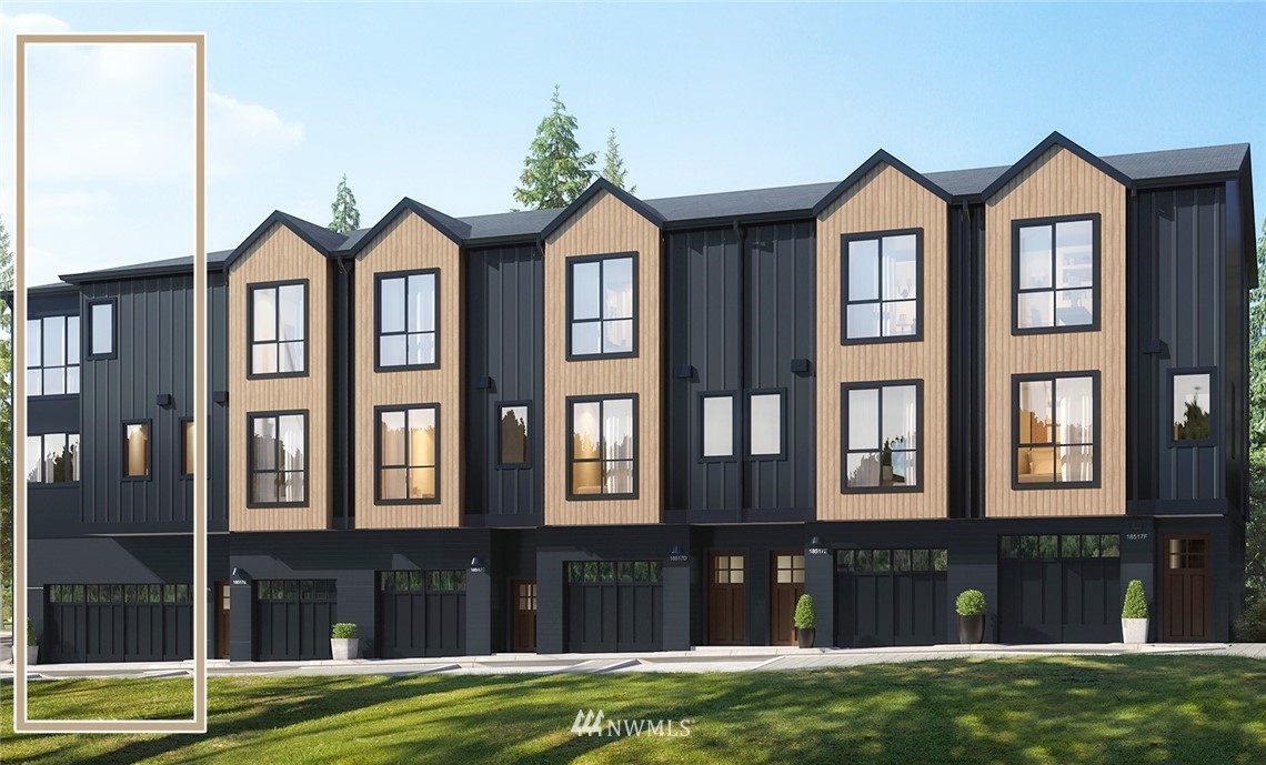 18517 96th Drive Northeast, Unit A Bothell, WA 98011 - Photo 29 of 31 a front view of a house with a yard and potted plants