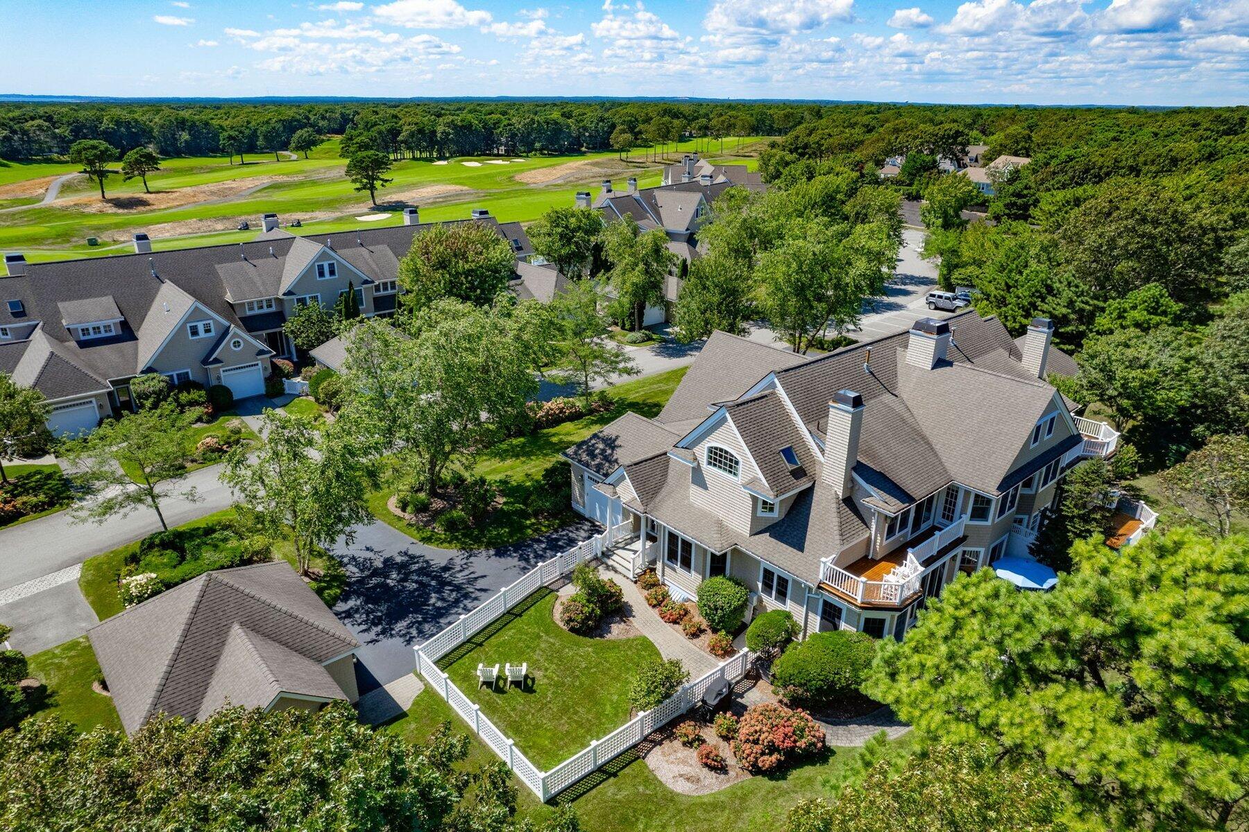 9 Vineyard Reach Mashpee, MA 02649 - Photo 12 of 60 an aerial view of a house with a garden