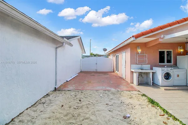 a backyard of a house