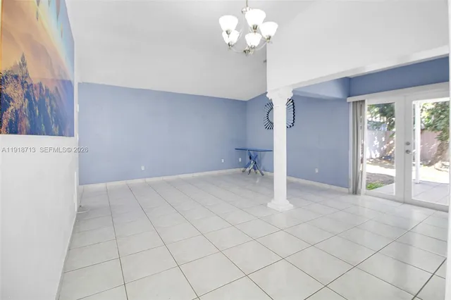 a view of livingroom with hallway