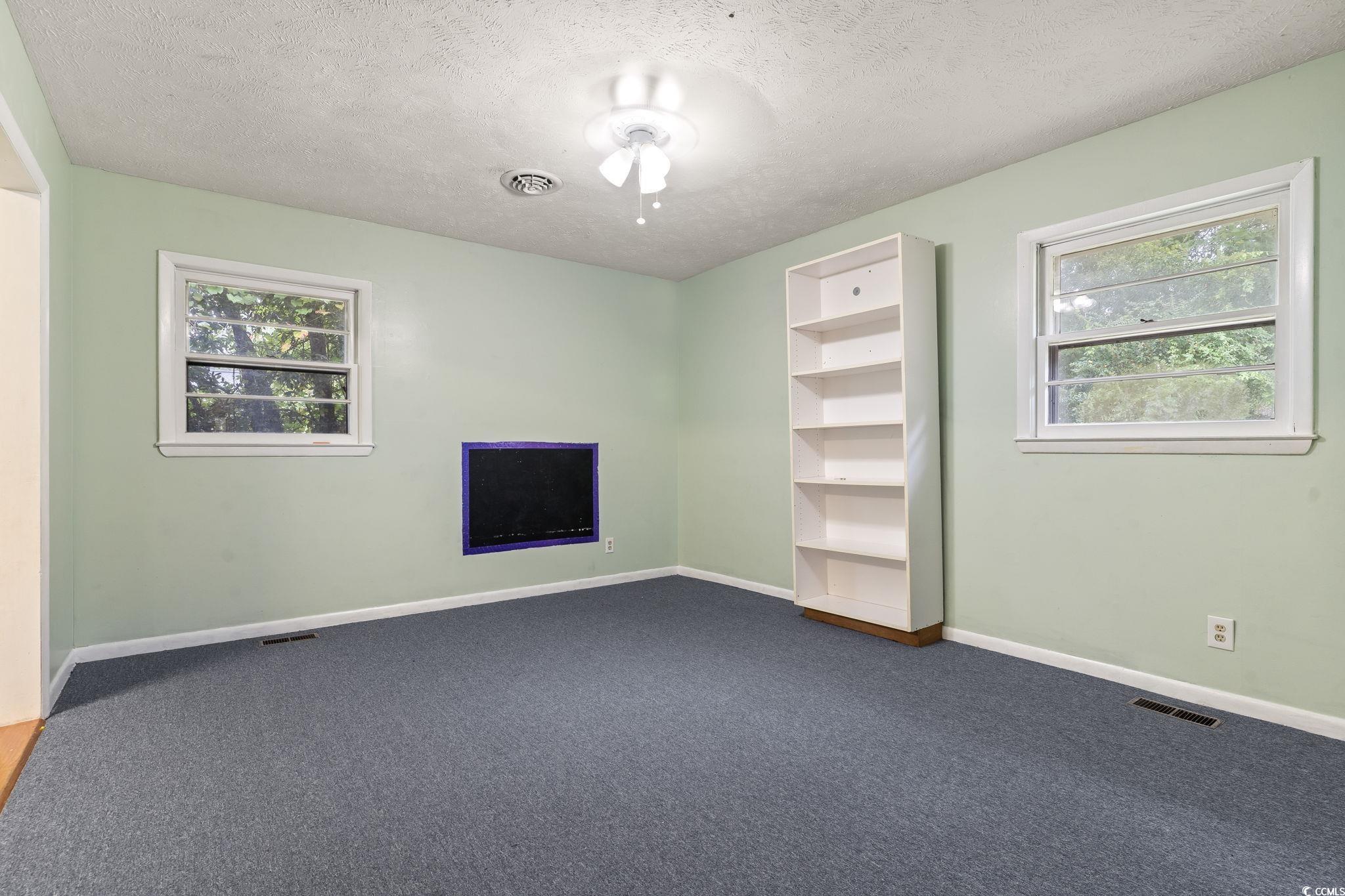813 Bellamy Road North Myrtle Beach, SC 29582 - Photo 19 of 29 Room with dark colored carpet and a textured ceili