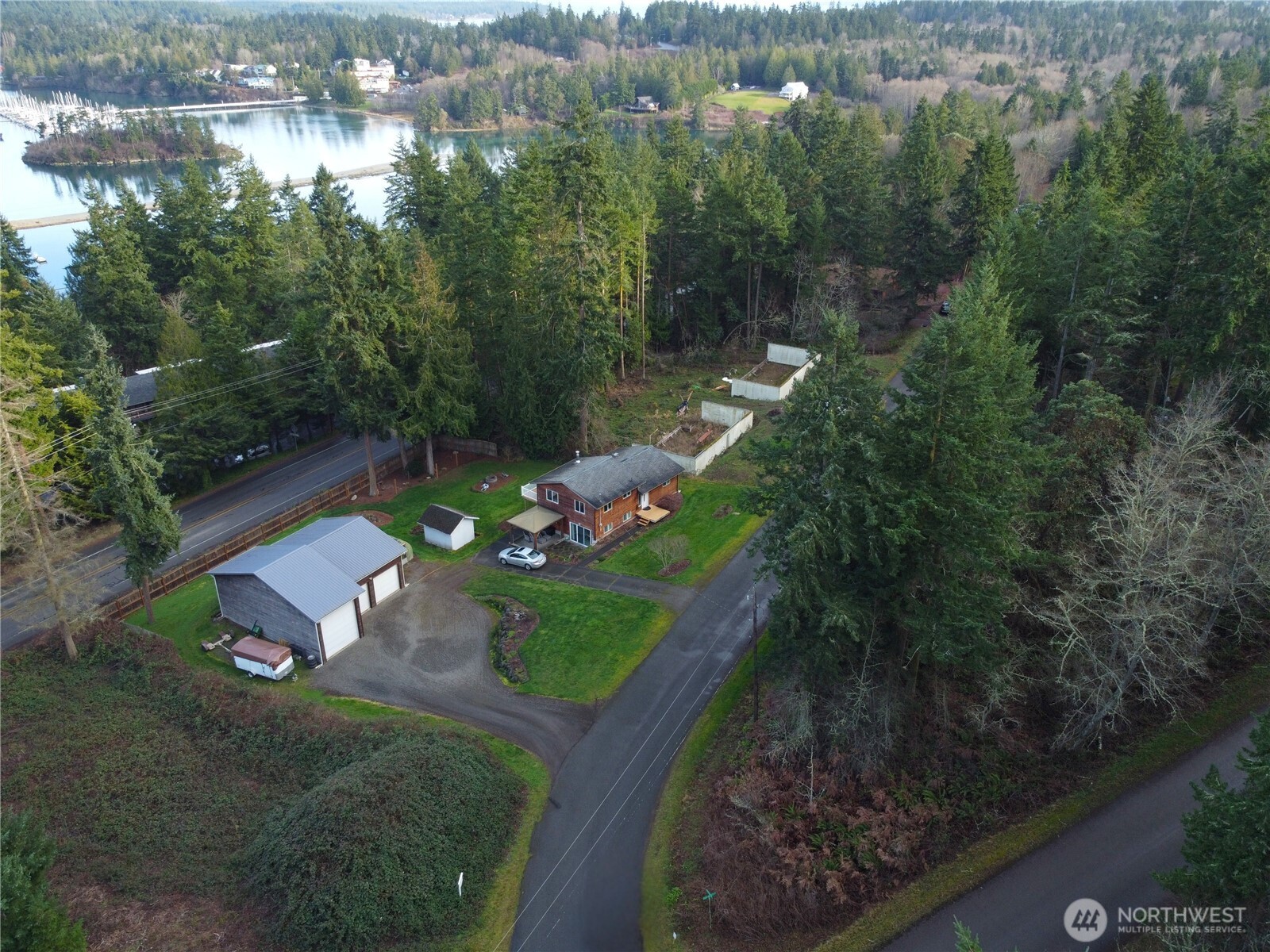 0 Lylus Lane Port Hadlock, WA 98339 - Photo 1 of 13 an aerial view of a house with a yard basket ball court