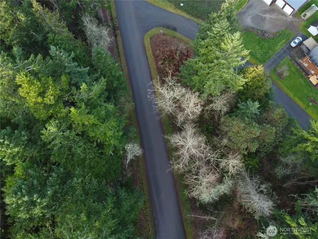 an aerial view of a residential houses with outdoor space