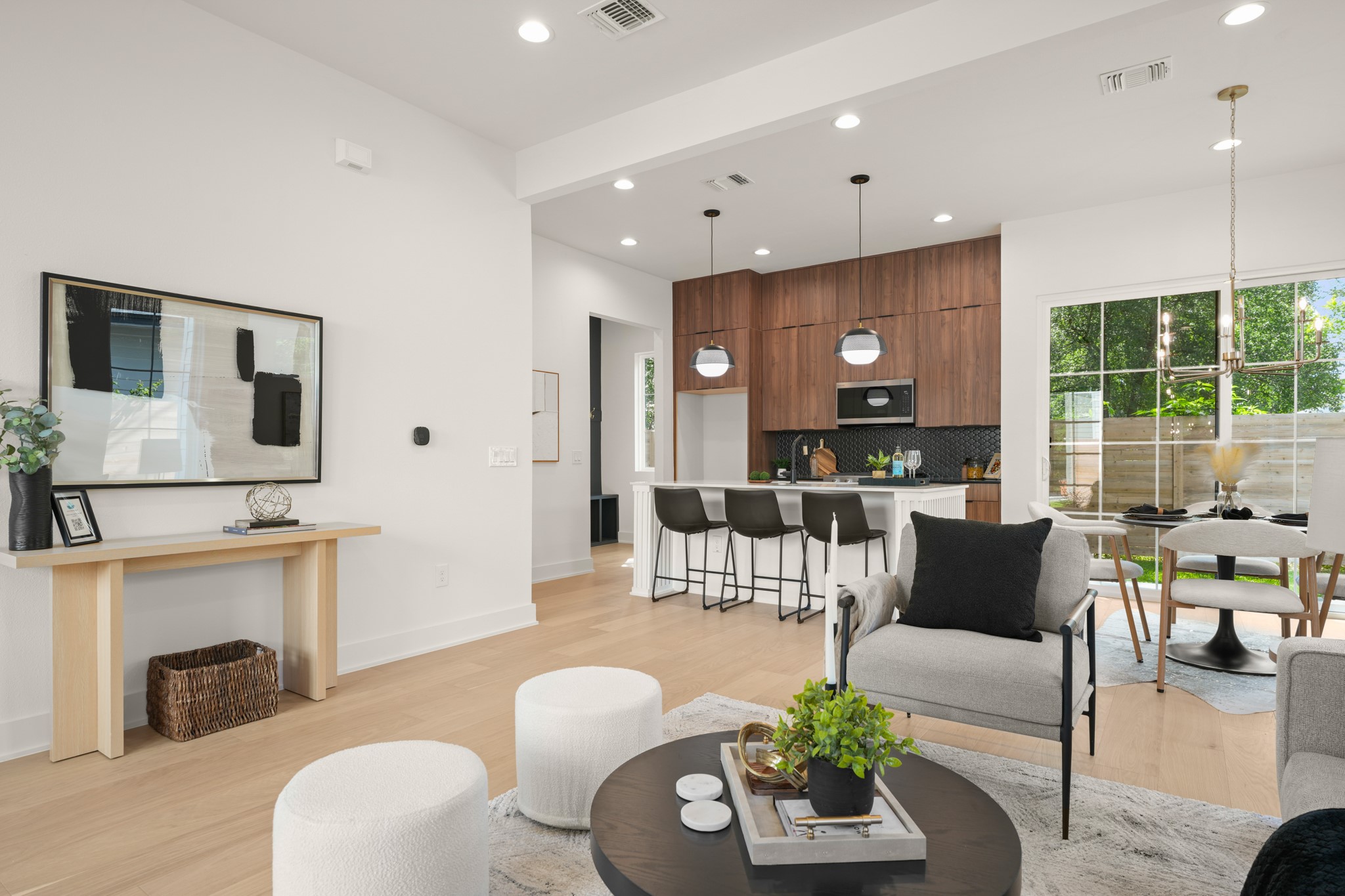 601 Vermont Road, Unit 2 Austin, TX 78702 - Photo 31 of 31 An open floorplan seamlessly connects the well-appointed kitchen, dining, and living spaces.
