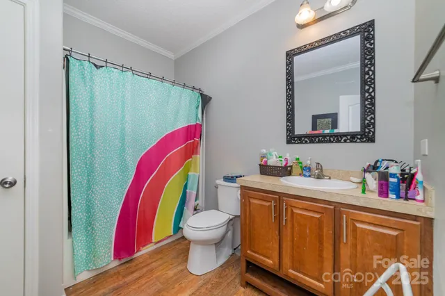 a bathroom with a sink a mirror and a toilet