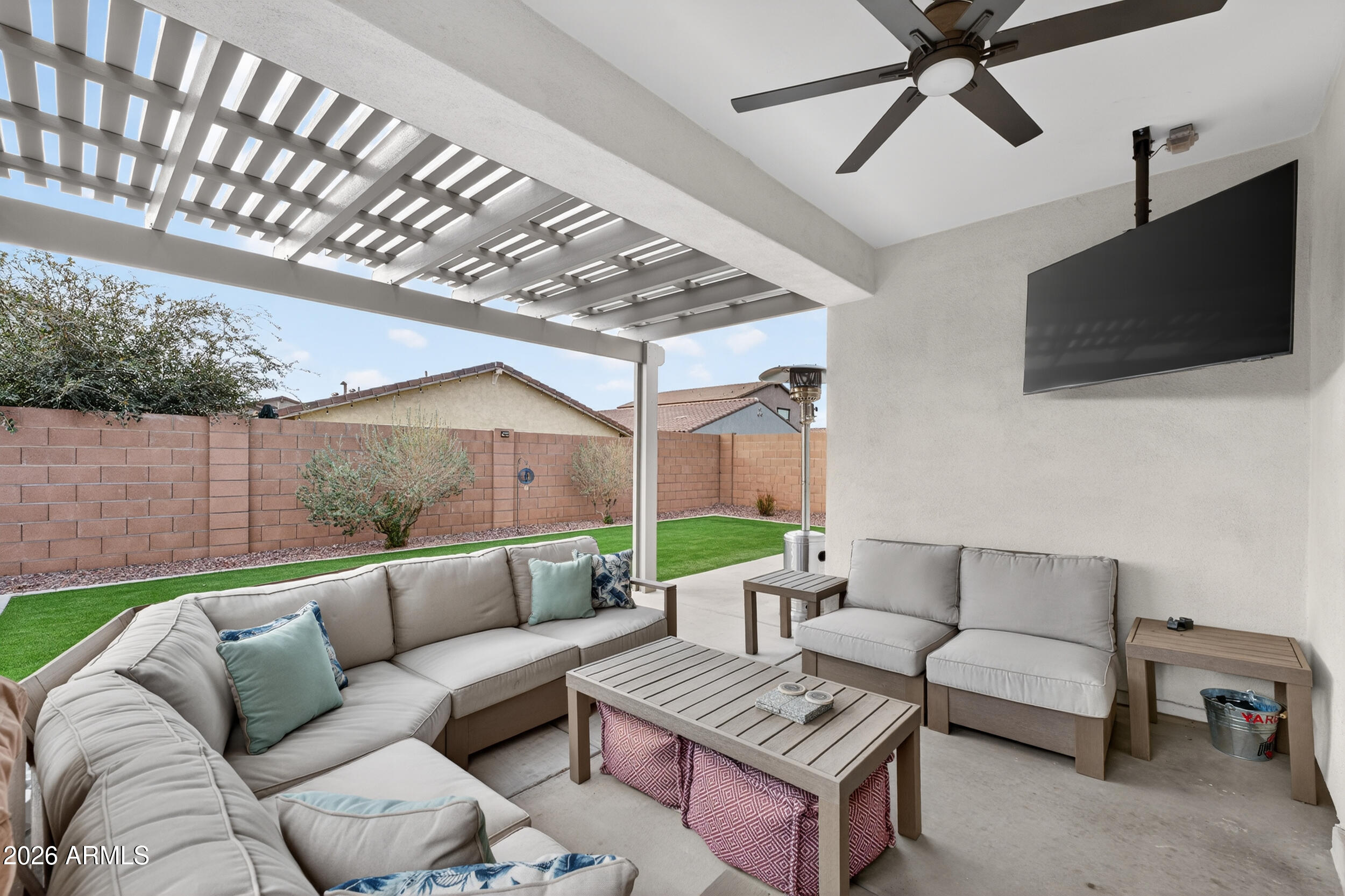 14217 West Pershing Street Surprise, AZ 85379 - Photo 38 of 45 Back Patio w/Pergola