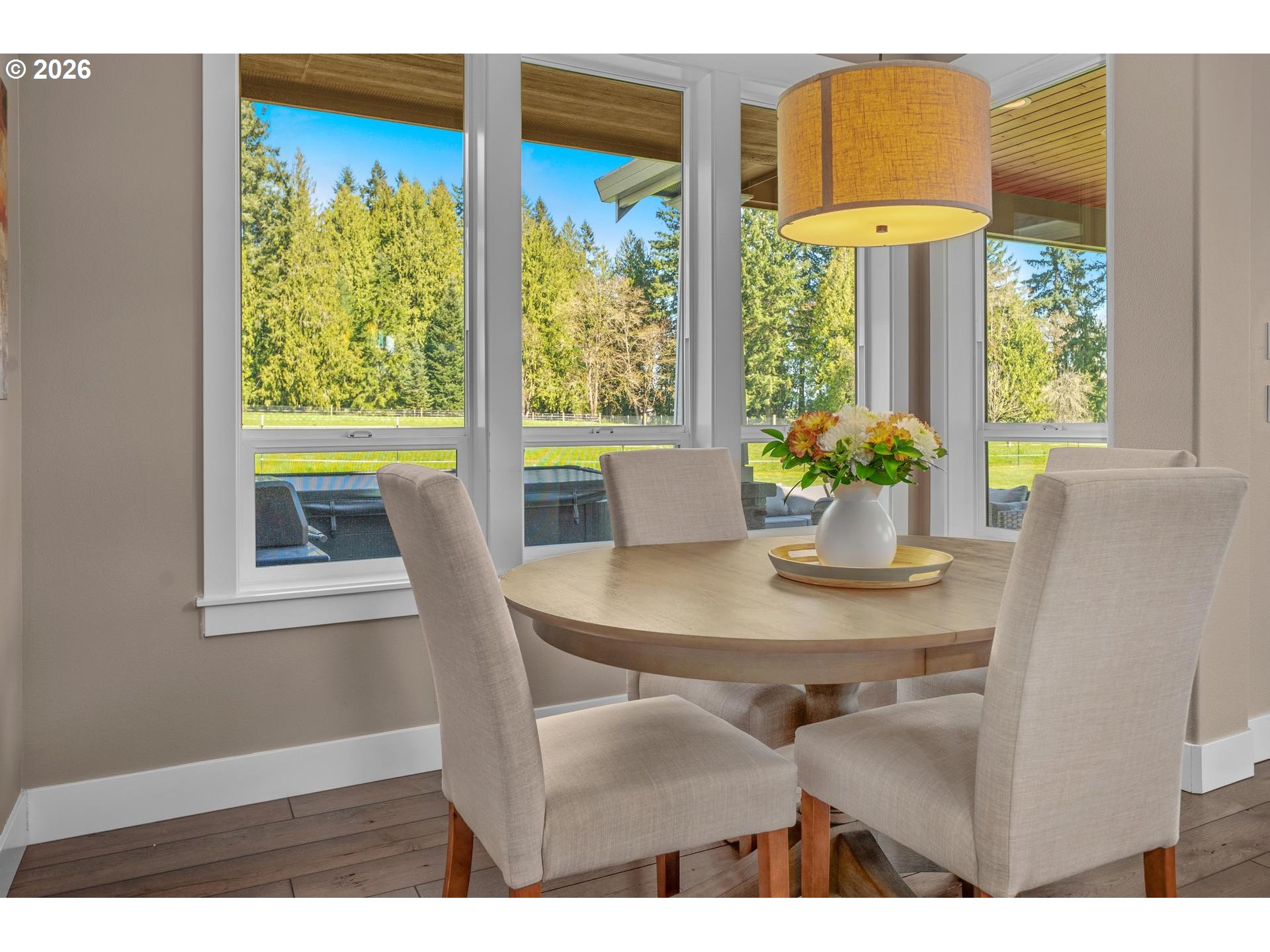 34281 Millard Road Warren, OR 97053 - Photo 15 of 47 a view of a dining room with furniture window and outside view