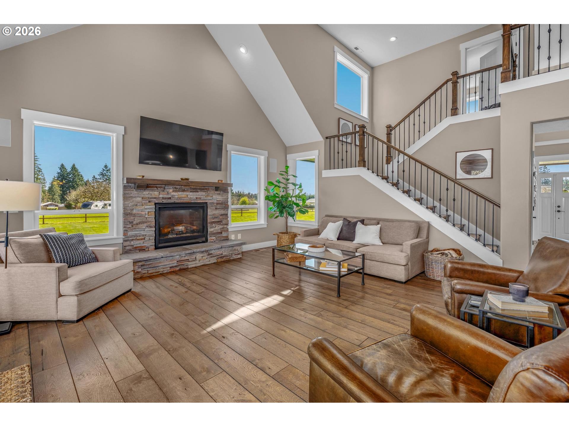 34281 Millard Road Warren, OR 97053 - Photo 20 of 47 a living room with furniture and a fireplace