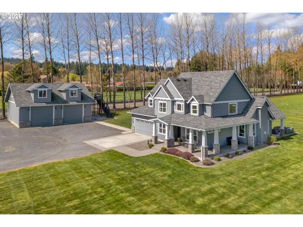 a view of a house with a swimming pool
