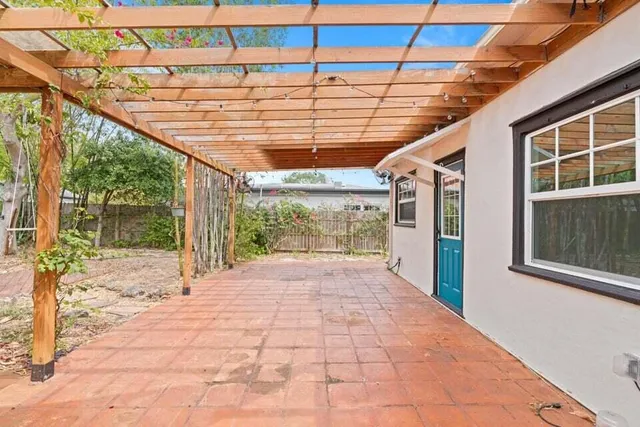 a big room with large windows