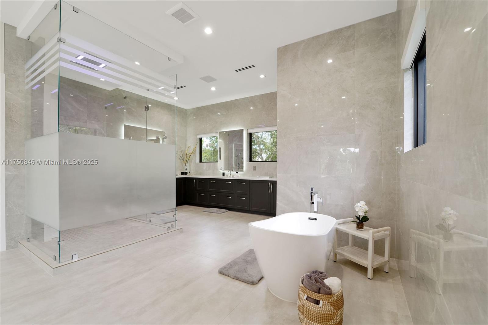 4321 Southwest 11th Street Miami, FL 33134 - Photo 8 of 43 Primary Bathroom with stand alone tub, huge shower, double sinks