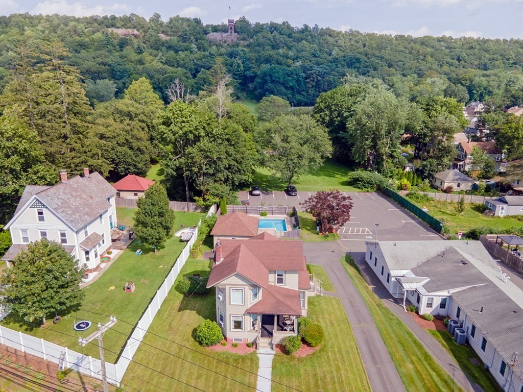 161 High Street Greenfield, MA 01301 - Photo 42 of 42 an aerial view of a house with a garden