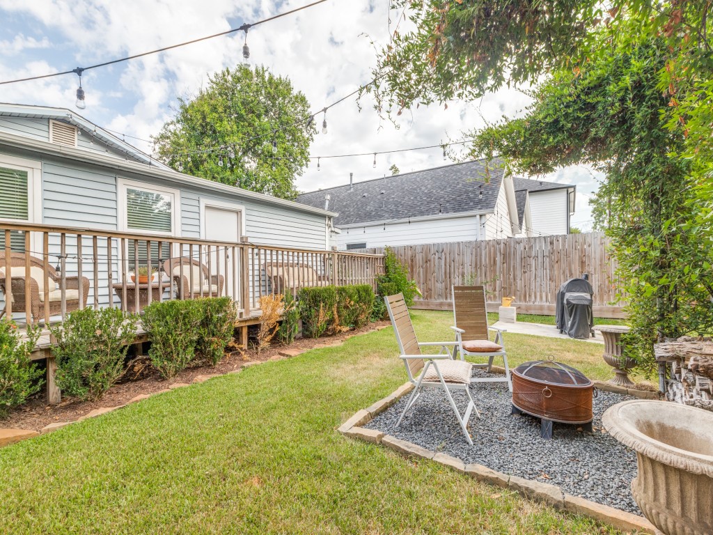 5110 Cochran Street Houston, TX 77009 - Photo 22 of 23 a view of a patio with couches chairs and a yard