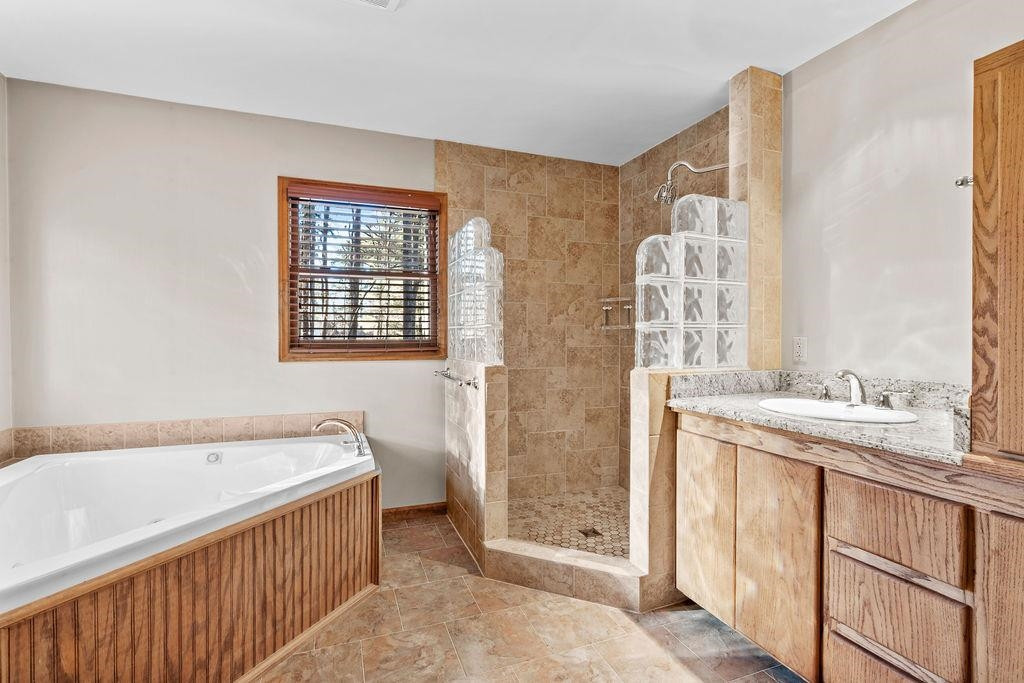 8933 Barker Road New Hill, NC 27562 - Photo 15 of 30 Master Bath with Over-Sized Walk-In Shower
