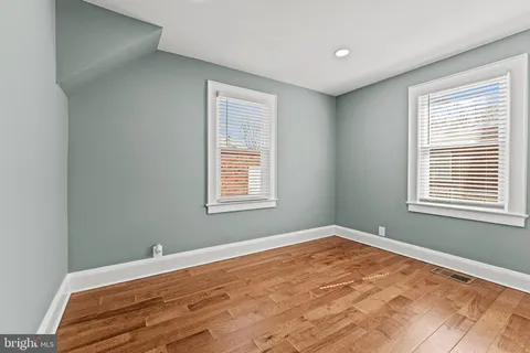 a view of a room with a window