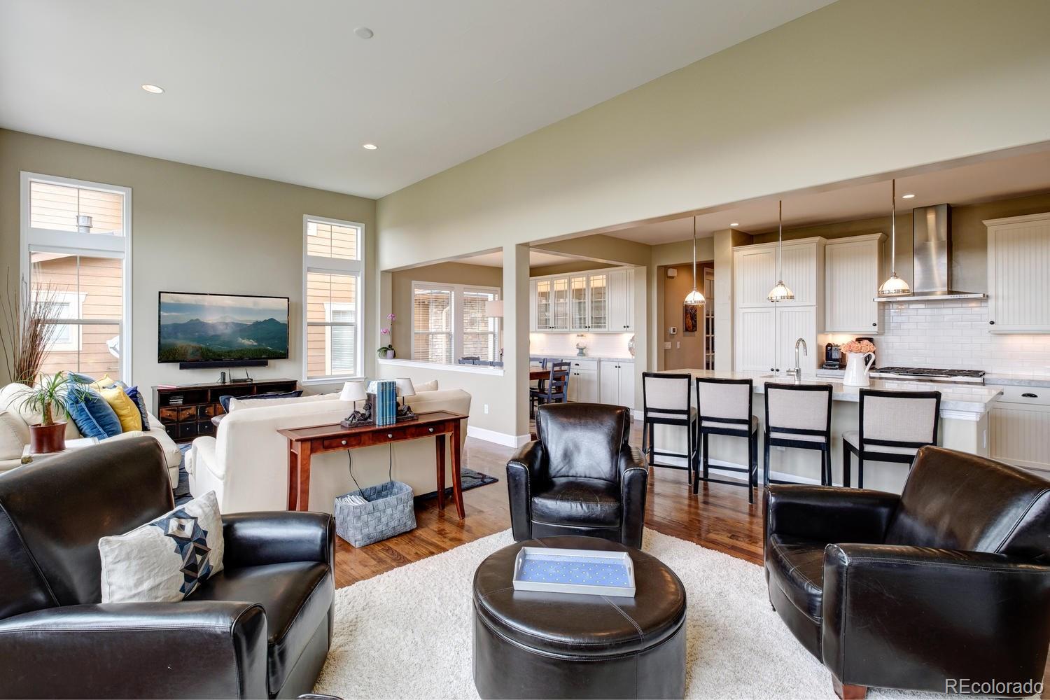 10711 Sundial Rim Road Highlands Ranch, CO 80126 - Photo 11 of 35 a living room with furniture and a flat screen tv