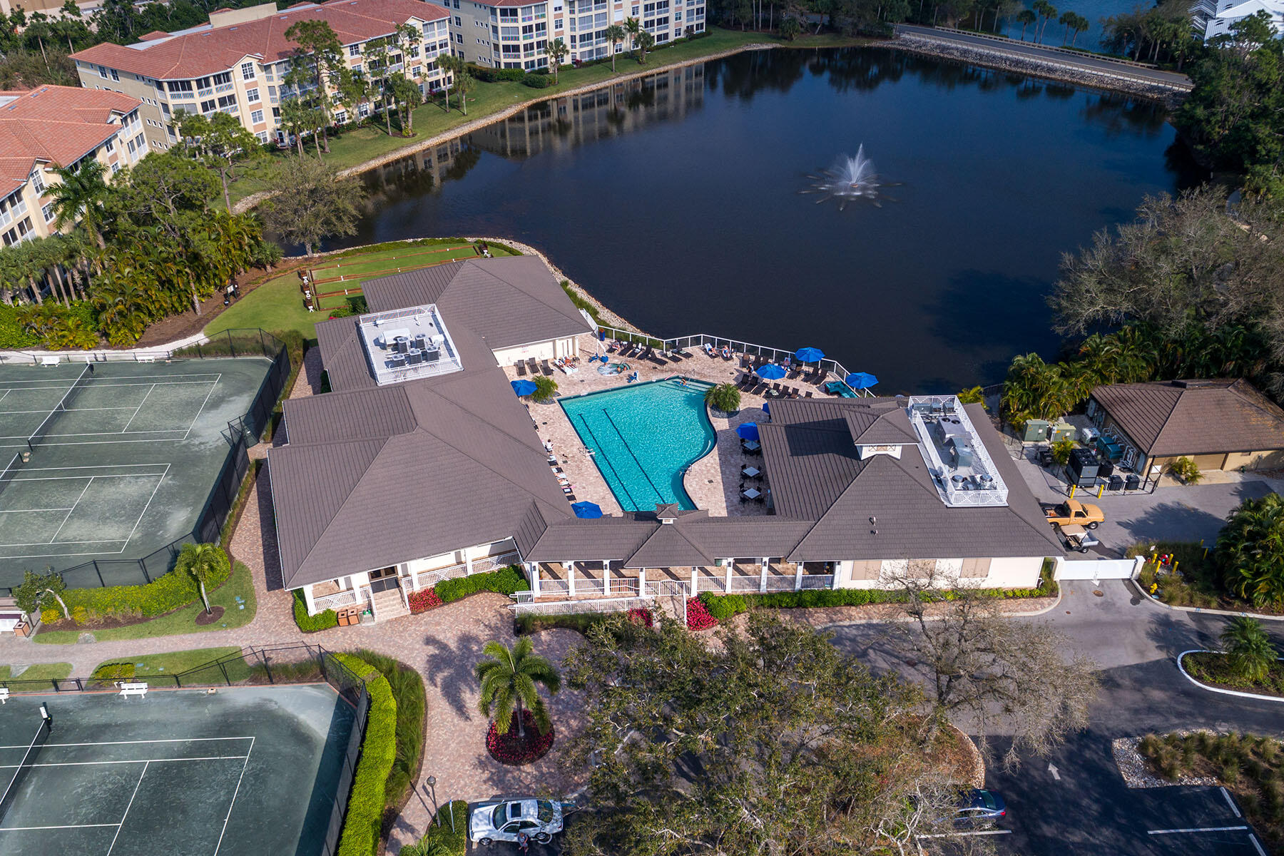 792 Eagle Creek Drive, Unit 204 Naples, FL 34113 - Photo 46 of 49 an aerial view of a house with outdoor space