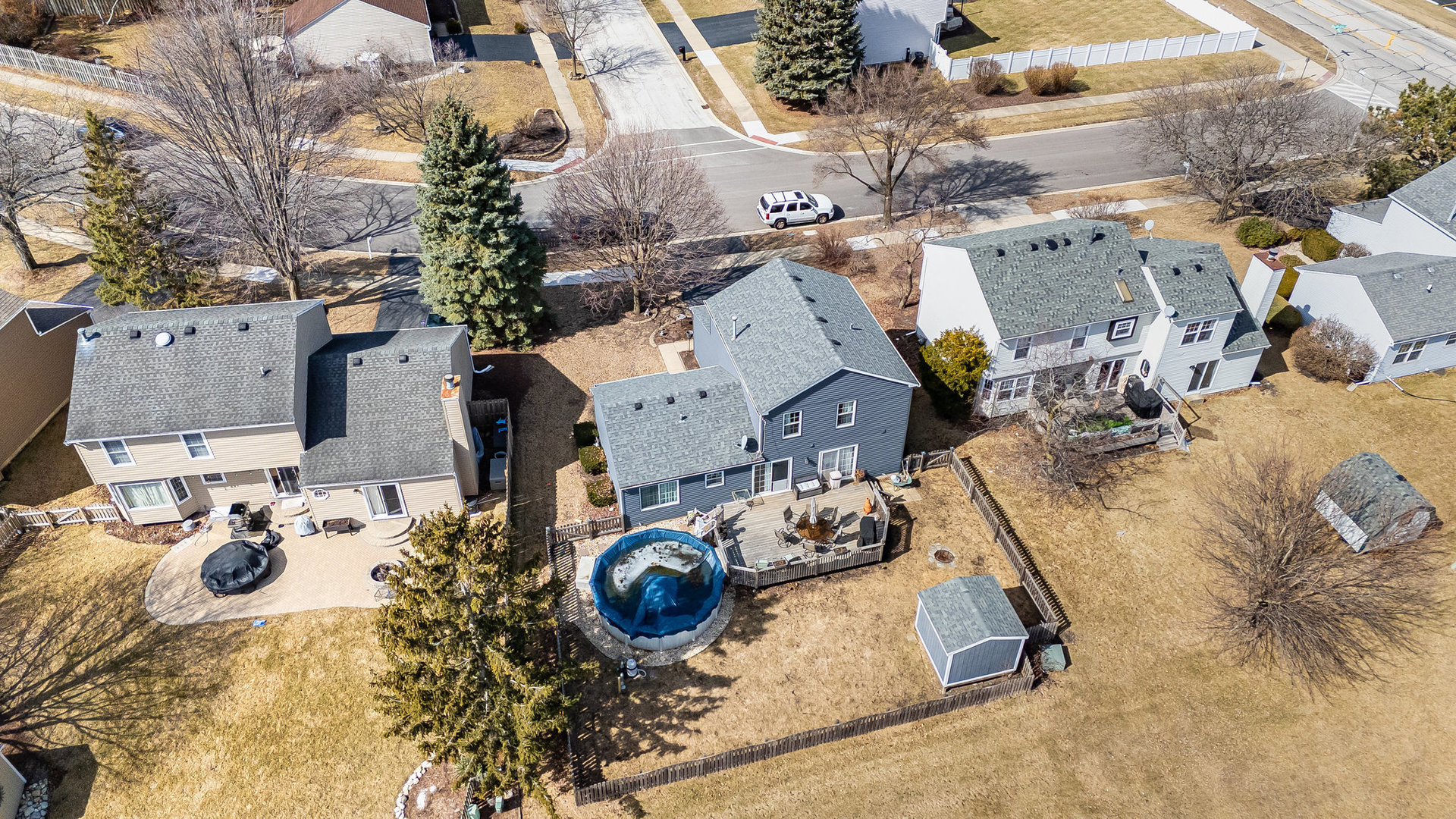 1400 Bar Harbour Road Aurora, IL 60504 - Photo 20 of 25 an aerial view of a house with patio