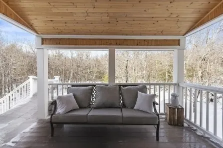 a view of a city with an ocean view