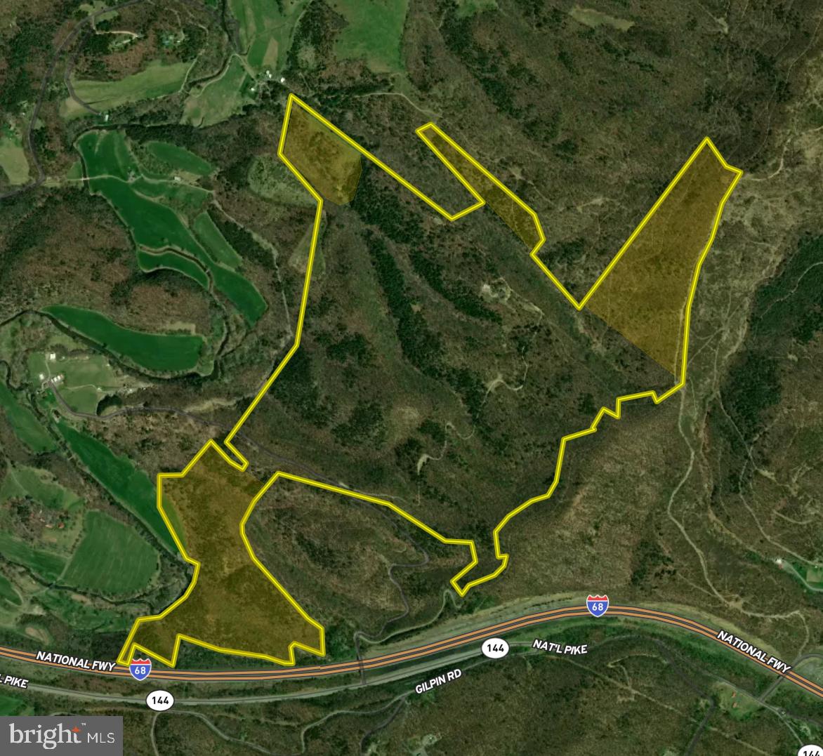 24200 East Hancock Road Flintstone, MD 21530 - Photo 115 of 126 Aerial Map - shaded yellow is not part of property