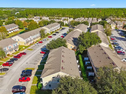 a view of a street with houses