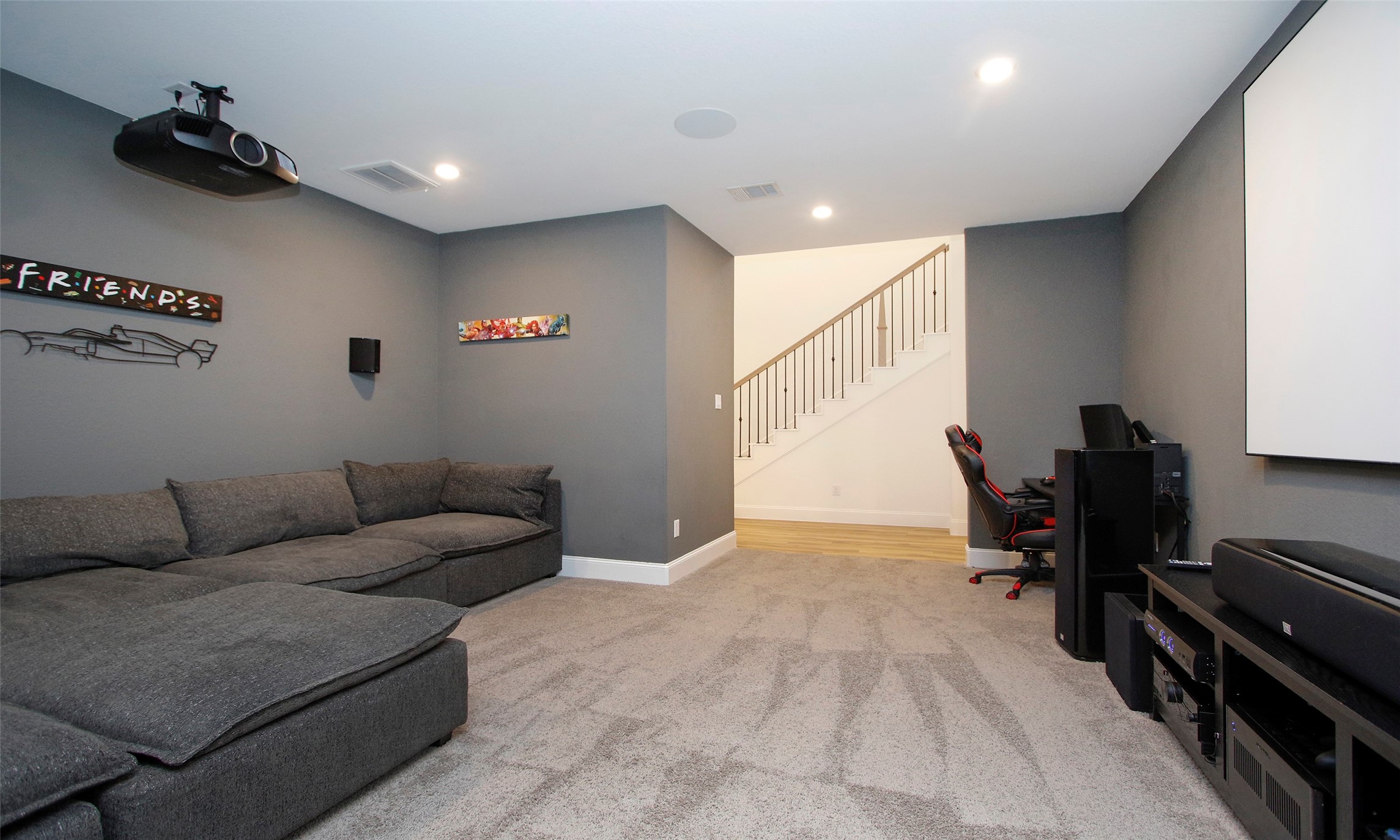 2741 Altissimo Court Spring, TX 77386 - Photo 18 of 30 Host the ultimate movie night in this dedicated media room featuring plush carpeting and custom lighting options!