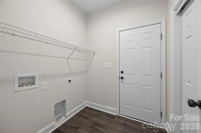 a view of small space with wooden floor