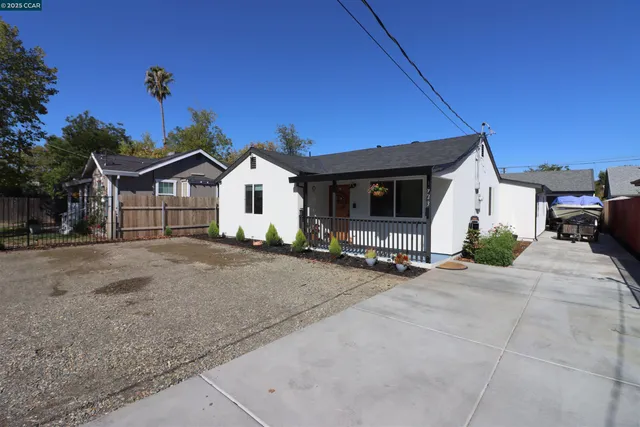 a view of a house with a patio