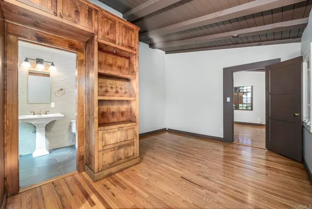 wooden floor in an empty room