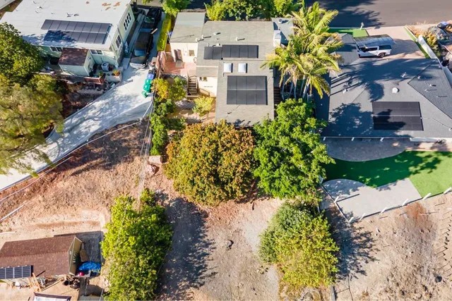 an aerial view of multiple house