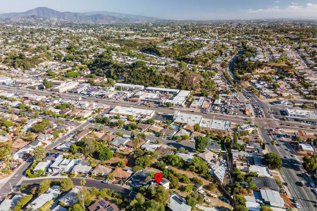 an aerial view of a city