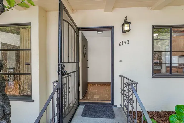 a view of hallway with stairs