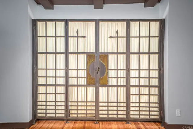 a view of wooden floor