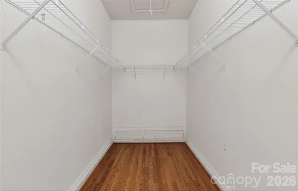 a view of small space with racks on the wall