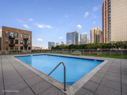 a view of a terrace with city view