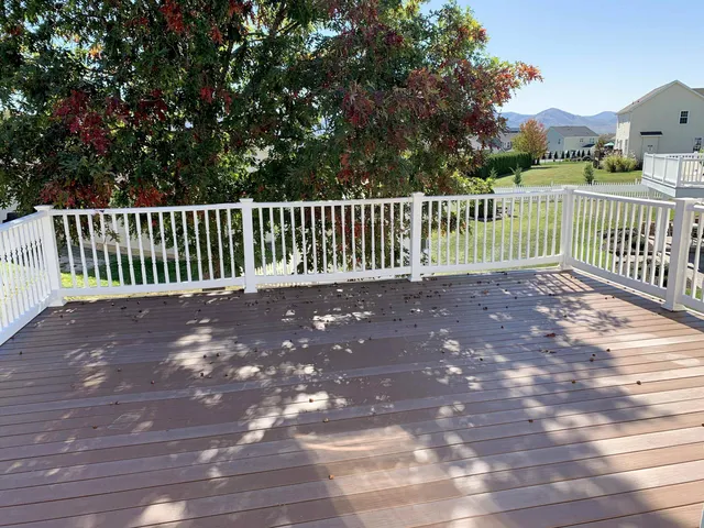 a view of a wooden fence