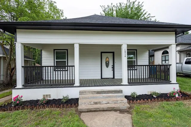 a front view of a house