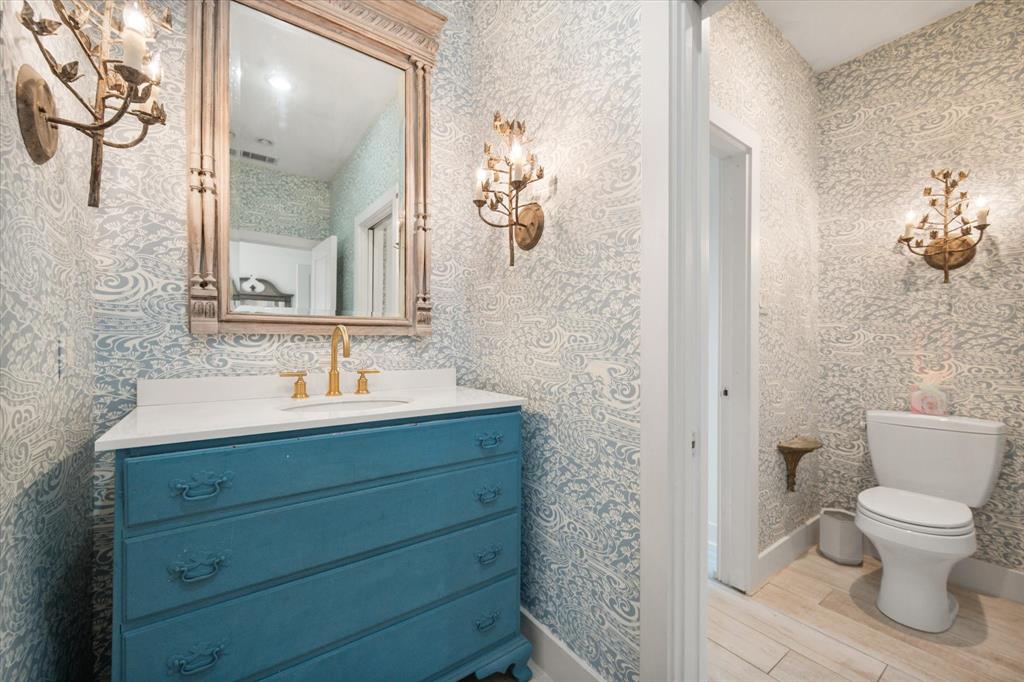 3824 Bishops Flower Road Fort Worth, TX 76109 - Photo 27 of 38 a bathroom with a sink a toilet and shower
