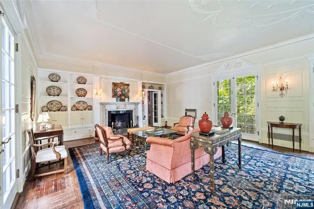 a kitchen with a sink and a large window