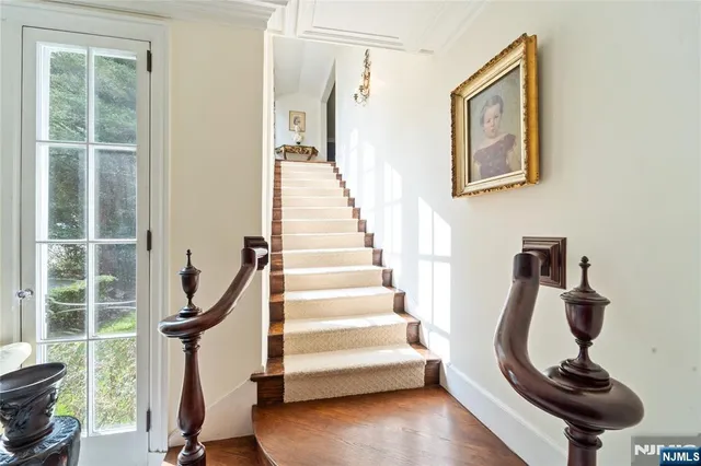 a view of a fireplace in a room