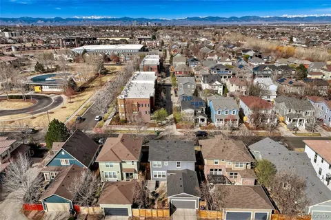 an aerial view of a city